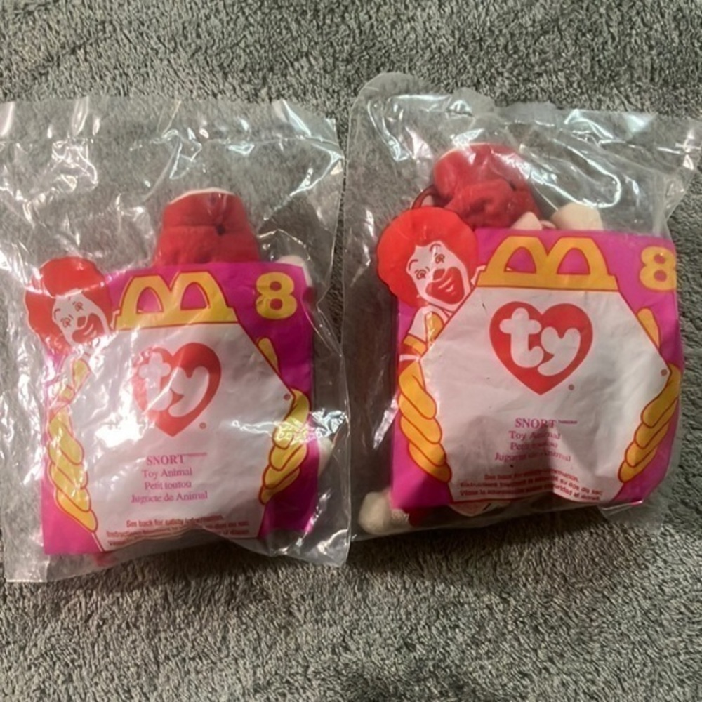 Ty Beanie Babies Snort McDonald's Collectible Red Bull